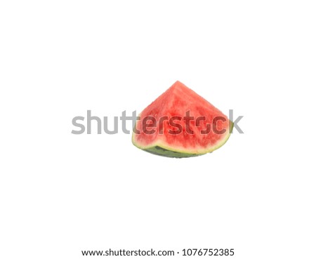 Watermelon part on white background