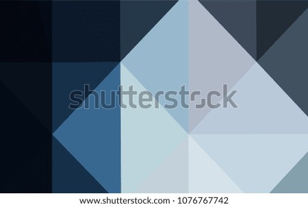 Dark BLUE vector shining triangular cover. Shining colored illustration in a new style. That pattern can be used as a part of a brand book.