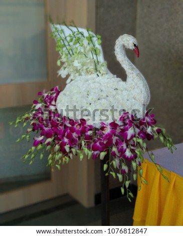 Swan Made From Flowers
