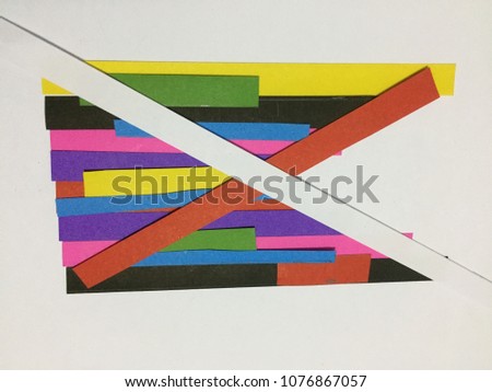 Color paper is supplied with a white background.
