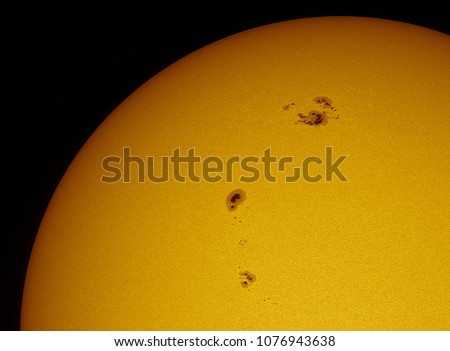 Sunspots September 2017 Royalty-Free Stock Photo #1076943638