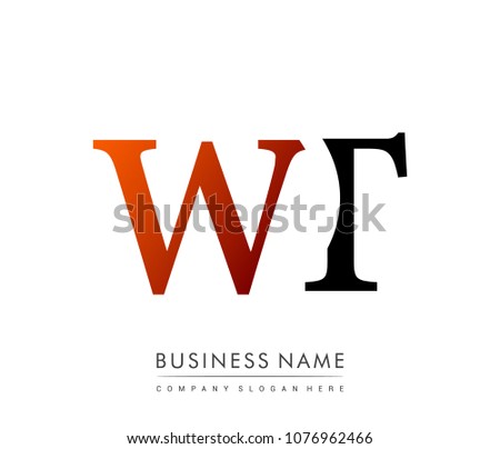 initial letter logo WT colored red and black, Vector logo design template elements for your business or company identity