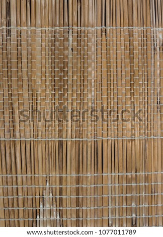 Old vintage rustic straw pattern. Abstract ecological yellow village vertical background texture.
