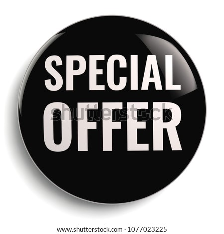 Special Offer Discount Black Round Sign