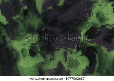 Colorful marble ink paper textures on white background. Chaotic abstract organic design.