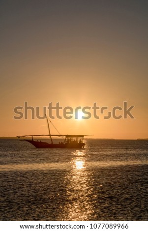 Zanzibar beach sunset