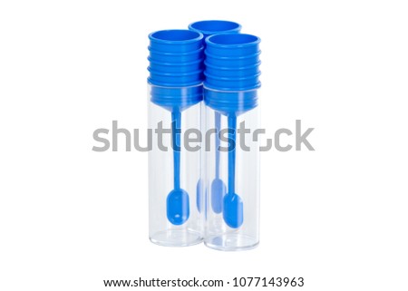 sterile test tube isolated on white background Royalty-Free Stock Photo #1077143963