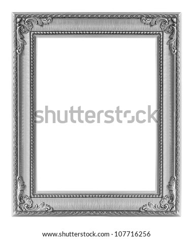 The antique gold frame on the white background Royalty-Free Stock Photo #107716256