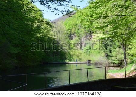 A small dam in the mountain,Nature of serbia April 2018