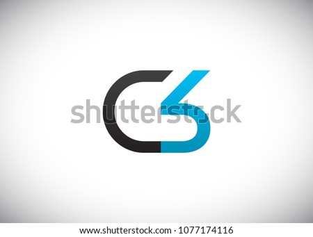 initial letter logo CS, SC, logo template