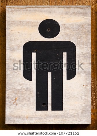 Men's restroom symbol.