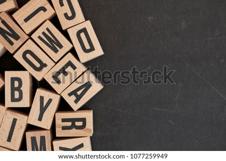 A studio photo alphabet letters