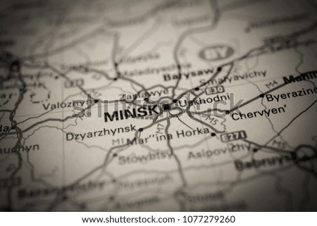 Minsk on the map