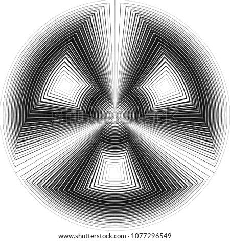 Abstract halftone lines circle background. Creative geometric pattern. Vector modern design black lines backgrounnd.