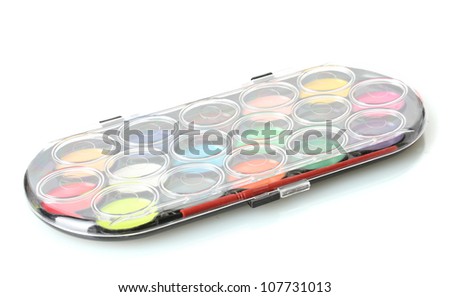 Watercolors isolated on white