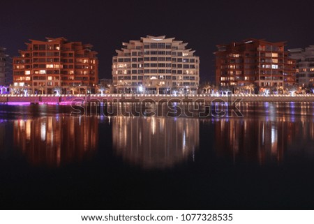Bahrain night reflections 