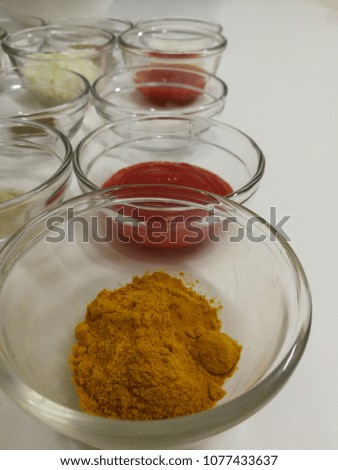 Mix Ingredient - Vegetables and Chicken with white background.