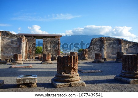 Pompeii Historical Site, views of architecture and heritage