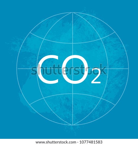 Co2 environment pollution concept, carbon dioxide Vector illustration