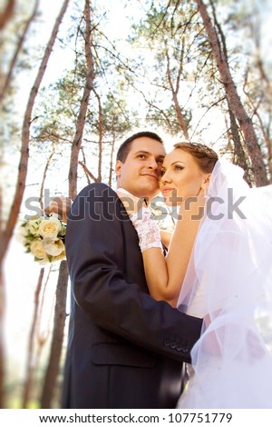 bride and groom in love