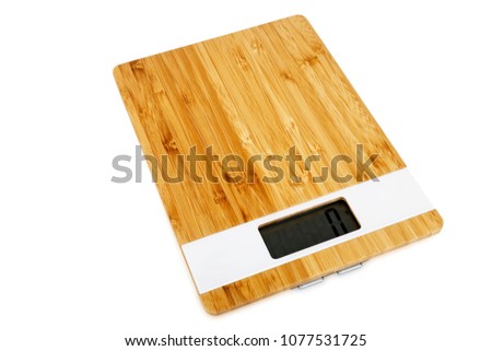 digital kitchen scale isolated on white background
