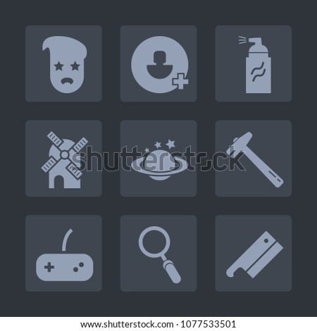 Premium set of fill icons. Such as abstract, hipster, graphic, account, space, wrench, electricity, street, mill, retro, game, glass, play, grunge, add, energy, planet, fashion, earth, nature, social