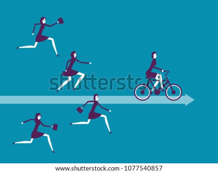 Corporate business competition. Vector illustration business people concept.