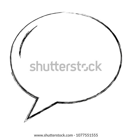 speech bubble with oval shaped icon