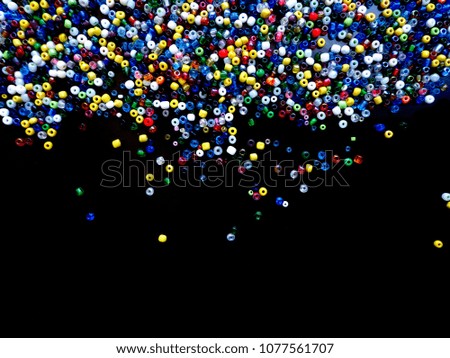 Colorful glass beads background