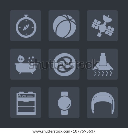Premium set of fill icons. Such as player, football, oven, sport, kick, kid, north, gadget, baby, kamon, game, internet, child, white, navigation, compass, shower, technology, kitchen, equipment, work