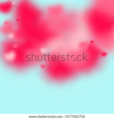 Hearts Random Background. St. Valentine's Day.   Romantic Scattered Hearts Texture. Love. Light, Bokhe, Magic Clouds, Moments. Element of Design for Cards, Banners, Posters, Flyers. 
