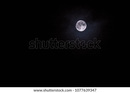 night sky shot of the full moon with high detail