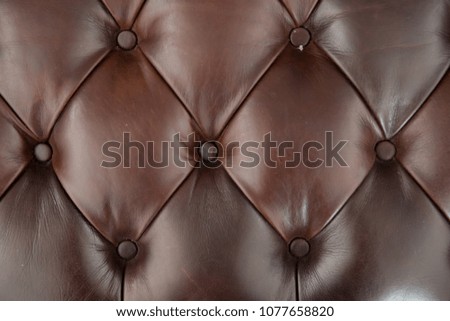 Genuine leather upholstery background for a luxury decoration in Brown tones