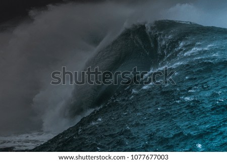 Perfect Extreme Massive big waves of the North Atlantic Ocean.