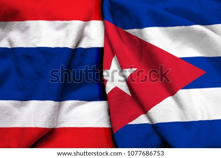 Thailand and Cuba flag together