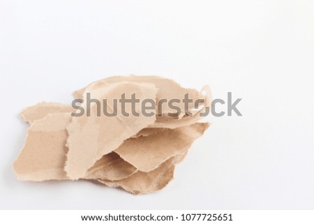 Broken brown paper