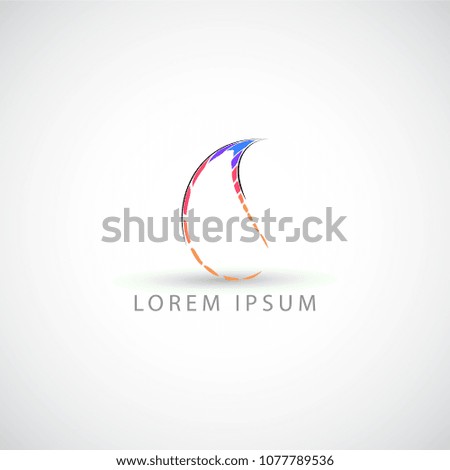 business logo abstract drop vector sign