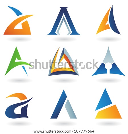 illustration of abstract icons based on the letter A