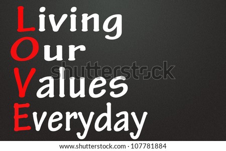 living our values everyday symbol
