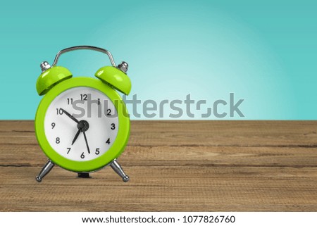 Retro alarm clock on the desk