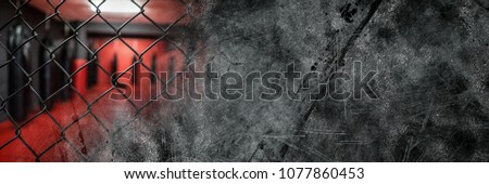 Boxing Gym with grunge transition Royalty-Free Stock Photo #1077860453