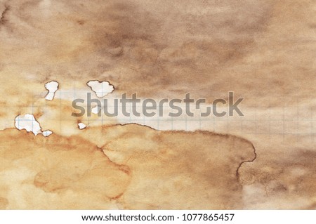 Vintage Paper Texture with Coffee Stains for Background