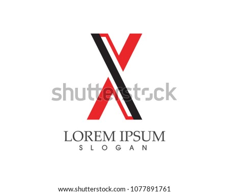X Letter Logo Template vector icon design
