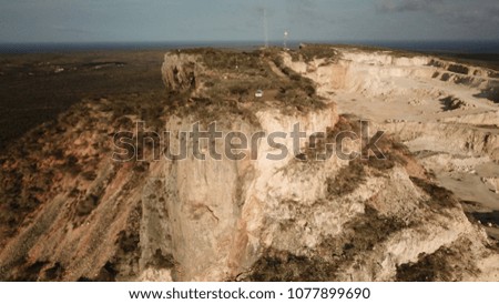 Pictures taken at a mining facility on the island of curacao, overlooking the golf course and caribbean ocean