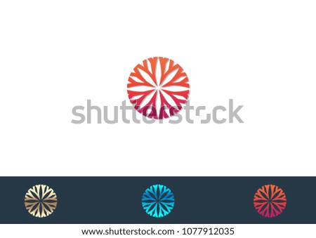 Flower logo design Template vector icon illustration
