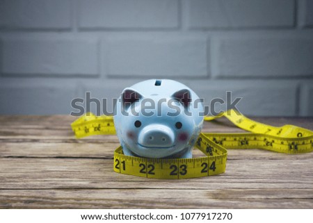 Piggy bank measuring tape