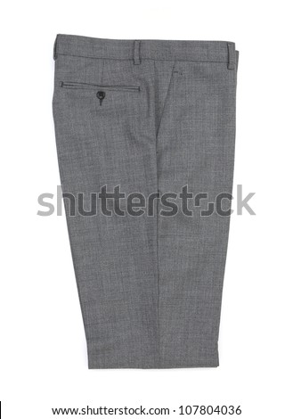 folded trousers isolated on white background Royalty-Free Stock Photo #107804036