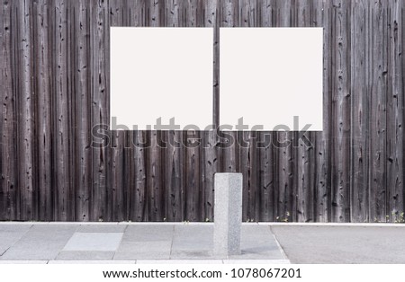 white paper on wooden background.