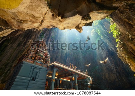 Batu Caves temple within cave in Kuala Lumpur, Malaysia