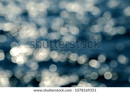 Bokeh & Blur of reflection on the sea